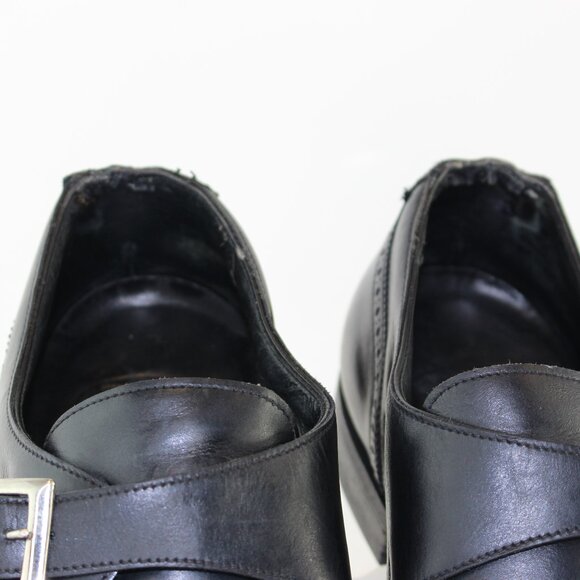 Crockett & Jones Chadwick Black Leather Monk Strap Dress Shoes (8 US) - Picture 12 of 12